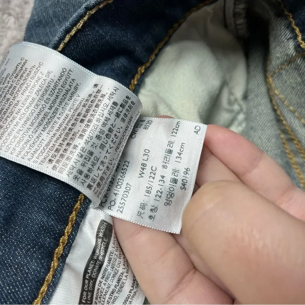 Levis 559 48 x 30 Relaxed Fit Straight Leg Blue‎ Jeans 100% Cotton Medium Wash